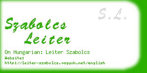 szabolcs leiter business card